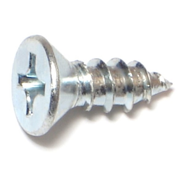 Midwest Fastener Sheet Metal Screw, #14 x 3/4 in, Zinc Plated Steel Flat Head Phillips Drive, 25 PK 932101